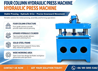 Presse hydraulique à quatre colonnes pour l'assemblage et la réparation de vannes