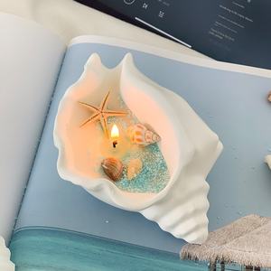 เทียนหอมอโรมาเธอราพีเทียนหอมระเหยถั่วเหลืองรูปทรงเปลือกหอยสไตล์ยุโรปทำด้วยมือโหลเซรามิกรูปเปลือกหอยสไตล์คริสมาสต์วันเกิดบ้านของตกแต่งบรรยากาศ - Product Image 3