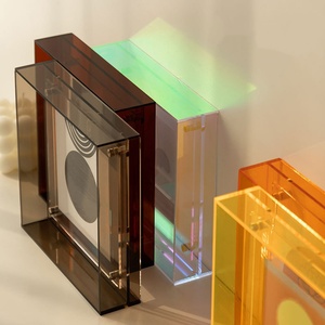 Wholesale Custom Multiple Size Double Sided Acrylic Plastic Magnetic Floating Stackable <b>Large</b> Rectangle Embossing <b>Photo</b> <b>Frame</b> - Product Image 2