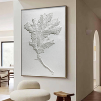 Peinture décorative murale en toile Wabi Sabi, art mural d'hôtel, peinture abstraite moderne texturée en gypse 3D faite à la main, grande peinture esthétique pour la maison