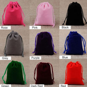 Custom Logo Velvet Drawstring Pouch for Jewelry <b>Necklaces</b> Rings Watches & Glasses-Recyclable <b>Storage</b> Bag with Custom Color - Product Image 3