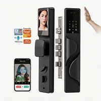 Serrure de porte intelligente à reconnaissance faciale 3D avec caméra et empreinte digitale, serrure de porte intelligente Wifi Tuya, serrures de porte numériques intelligentes