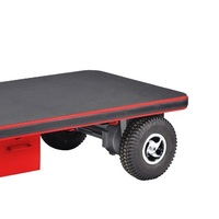 Chariot de plate-forme de Hnad de batterie de puissance de quatre roues chariot à plate-forme électrique de 400kg avec la poignée