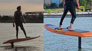 Planche de surf hydrofoil en fibre de carbone avec batterie et télécommande sans fil pour lacs et rivières, niveau expert, inclut - Product Image 1