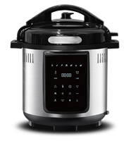 GTAP06-DA1 Friteuse à air électrique multifonction 2-en-1 en acier inoxydable 6L avec cuiseur vapeur et sauteuse, design à couvercle unique, pour usage domestique