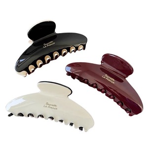 2025 Новые однотонные геометрические ацетатные заколки для волос с логотипом на заказ, женские и женские повседневные большие головные уборы, аксессуар - Product Image 6