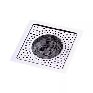Stainless Steel Floor <b>Drain</b> Square Shape With Hair Filter Easy Clean <b>Bathroom</b> <b>Drain</b> Cover - Product Image 1