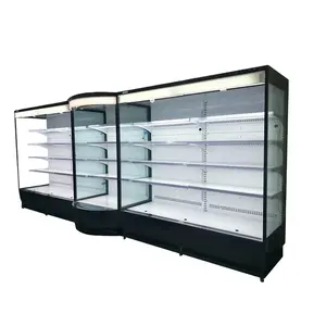 Supermarket showcase display fridge remote compressor vegetable and fruit display chiller freezer cabinet