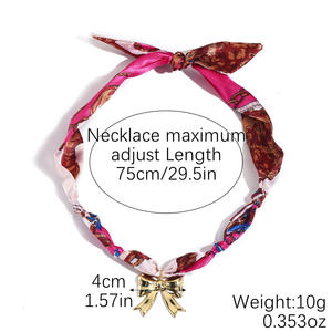 Avrupa ve Amerika'da Çok Satan Takı Uzun Kumaş Kolye Hafif Lüks Yüksek Kaliteli Çoklu Kolye Ucu İnci Rengi İpek Eşarp - Product Image 6