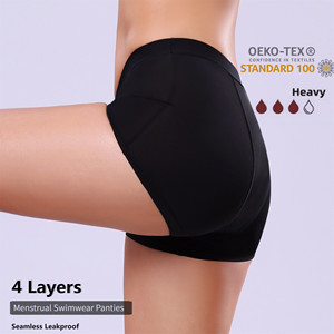 Slip Assorbenti Super Assorbenti Senza Cuciture per Donne, Mutande Mestruali Femminili, Culotte, Slip a 4 Strati per il Ciclo Mestruale - Product Image 4