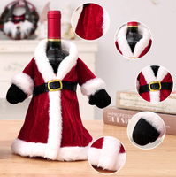 Penutup botol anggur merah natal mantel Santa Claus penutup sampanye