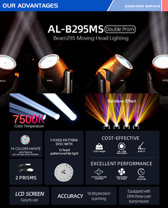 Vltg 14R 295W chùm di chuyển đầu ánh sáng và trường hợp chuyến bay cho giai đoạn buổi hòa nhạc hiển thị chùm di chuyển đầu 295 - Product Image 5