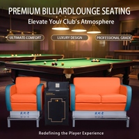 Banc de billard carré à deux places de haute qualité H2 |   Sièges de piscine durables en cuir silicone imperméable résistant aux rayures