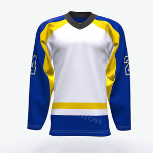 Conception gratuite Impression par transfert à chaud Vêtements de club en équipe Meilleur prix Maillot de hockey sur glace pour hommes Design personnalisé Maillots de hockey sur glace par sublimation - Product Image 1