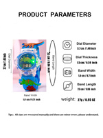Ms-740 montre numérique à motif de dinosaure de dessin animé mignon, montre lumineuse à la mode pour les enfants, tout-match à la mode