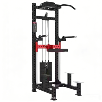 Máquina Multifuncional de Polea para Ejercicios de Tracción y Remo con Pila de Pesas Integrada para Gimnasio