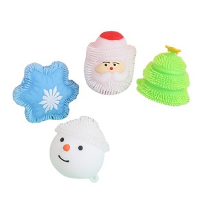 2025 TPR Christmas Tree Pinch Music Children's Luminous Toys Decompression Elastic Ball Christmas Tree Plush Ball Snowman Toy - Product Image 4