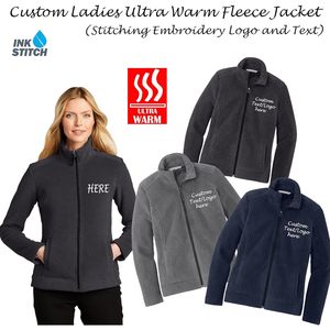 Vestes polaires personnalisées ultra chaudes pour femmes automne/hiver col montant motif décoration rembourrage polyester - Product Image 2