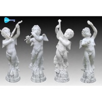 Vente en gros d'usine, marbre blanc naturel, style européen, ornements de jardin durables, sculptures en pierre artificielle, pots de fleurs pour