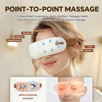 Meistverkaufter Intelligenter Augenmassagegerät mit Wärme, Vibration, Luftkompression, Heiß-Kalt-Therapie, 5 Entspannungsmodi, Zeitsteuerung, Typ-C