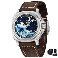 Montre mécanique automatique de luxe Pagani Design PD-YS014 YS014 avec bracelet en cuir, aiguilles lumineuses, pour homme, Relojes