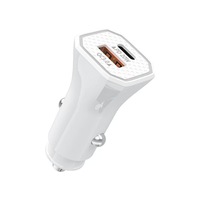 Cargador de Coche USB C al por Mayor, Adaptador Mini de Doble Puerto QC3.0 PD 20W Tipo-C, Cargador Rápido para Teléfono Móvil