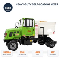Camion malaxeur à béton de marque chinoise 5m3, mini malaxeur mobile auto-chargeur à tambour réversible pour projets de construction