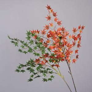 Hojas de Arce Artificiales Meng Jie de 100cm-200cm, Follaje Rojo y Verde para Decoración de Interiores del Hogar - Product Image 2