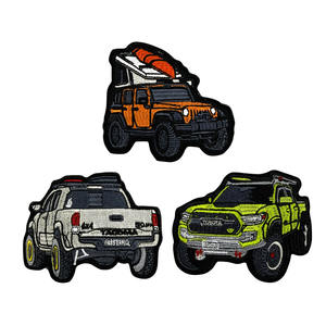 Parches de Tela de Lona Bordados en 3D con el Logotipo de Jeep, Personalizados OEM ODM, con Gancho y Bucle de Resina para Vehículos Todoterreno (ORV) - Product Image 1