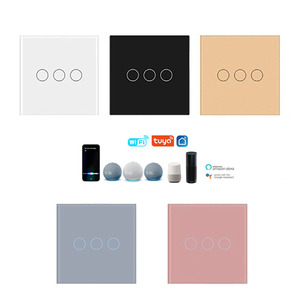 Interruptor Dimmer Inteligente WiFi 2026 de 1 Canal com <span class=keywords><strong>3</strong></span> Botões de Toque, Interruptor WiFi Inteligente de Vidro Preto de 1 Via, Interruptor WiFi Tuya - Product Image 6