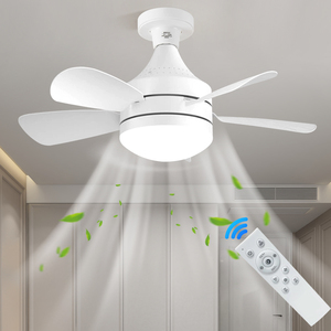 Haute qualité 5 pales 3 vitesses ABS ventilateurs de plafond moderne blanc noir bois couleur avec lumières LED et télécommande - Product Image 1