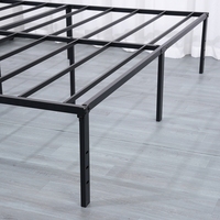 Cadre de lit double en métal de qualité supérieure pour dortoir, grand lit double de luxe, ferme, facile à assembler, pour chambre à coucher