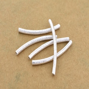 Cuentas de tubo de plata esterlina 925, accesorios de joyería hechos a mano - Product Image 2