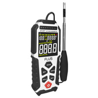 Anemómetro Térmico Portátil Digital, Medidor de Velocidad del Viento, Velocidad del Aire y Temperatura, Registrador de Alta Precisión
