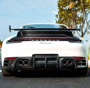 Runde Phụ Kiện Bên Ngoài Cho 2019-2023 Porsche 911 992 Sửa Đổi Bar-Bus Bộ Dụng Cụ Khô <span class=keywords><strong>Carbon</strong></span> Sợi Phía Trước Lip Spoiler Sương Mù Ánh Sáng Khung - Product Image 3