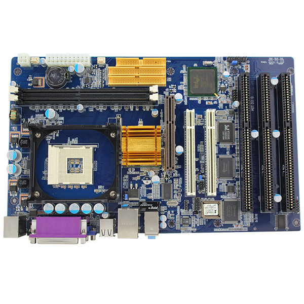 New Intel 845GV ATX DDR Motherboard with Integrated Graphics IDE 3 ISA 2 PCI Slots 2 RS232 1 LAN Port for Win98/WinXP/Linux