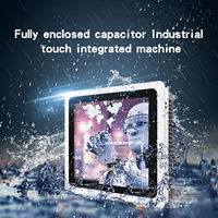 Écran tactile capacitif en verre trempé de 17/19 pouces 8G + 128G PC Machine de contrôle industrielle entièrement fermée tout en un moniteur