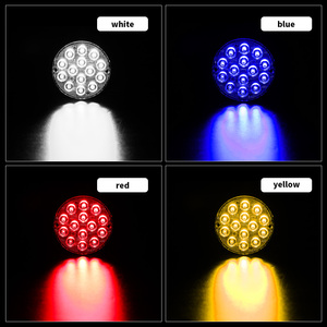 DXZ OEM 14 LED 42W Ambre 12-24V Certifié CE Phares Angel Eyes LED Stroboscopiques Lumière d'Alerte d'Urgence Flash pour Rénovation/Mise à Niveau Voitures Camions 1 - Product Image 4