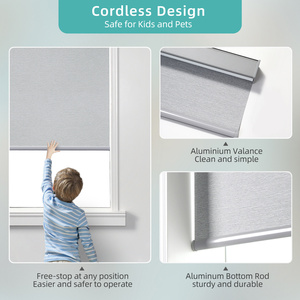 Nhà Máy Giá điện con lăn Shades bền Polyester Vải hai lớp cho Nhà Phòng ngủ văn phòng dọc Đồng bằng con lăn rèm - Product Image 3