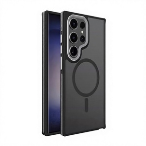 Funda Magnética Mate Armor para Teléfono Samsung Galaxy S26 S25 S24 Ultra S23 Plus, Protección <span class=keywords><strong>de</strong></span> Cámara <span class=keywords><strong>de</strong></span> Metal, <span class=keywords><strong>Carga</strong></span> Segura Magnética - Product Image 1