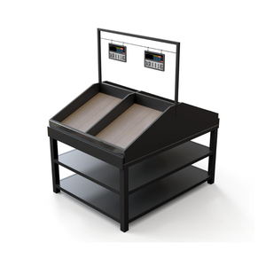 Highbright HBE-VR Double-Sided Heavy Duty Epoxy Powder Coated Large Capacity Multi-Layer Wooden Metal Supermarket Display Fruit - Product Image 5