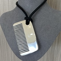Collier peigne en cuivre électroplaqué pour femme, style long, décontracté, look sophistiqué, accessoires de mode