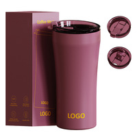 Mug de camping isotherme à double paroi en acier inoxydable avec couvercle coulissant, logo personnalisé, vente en gros, gobelet de voyage 12oz/15oz