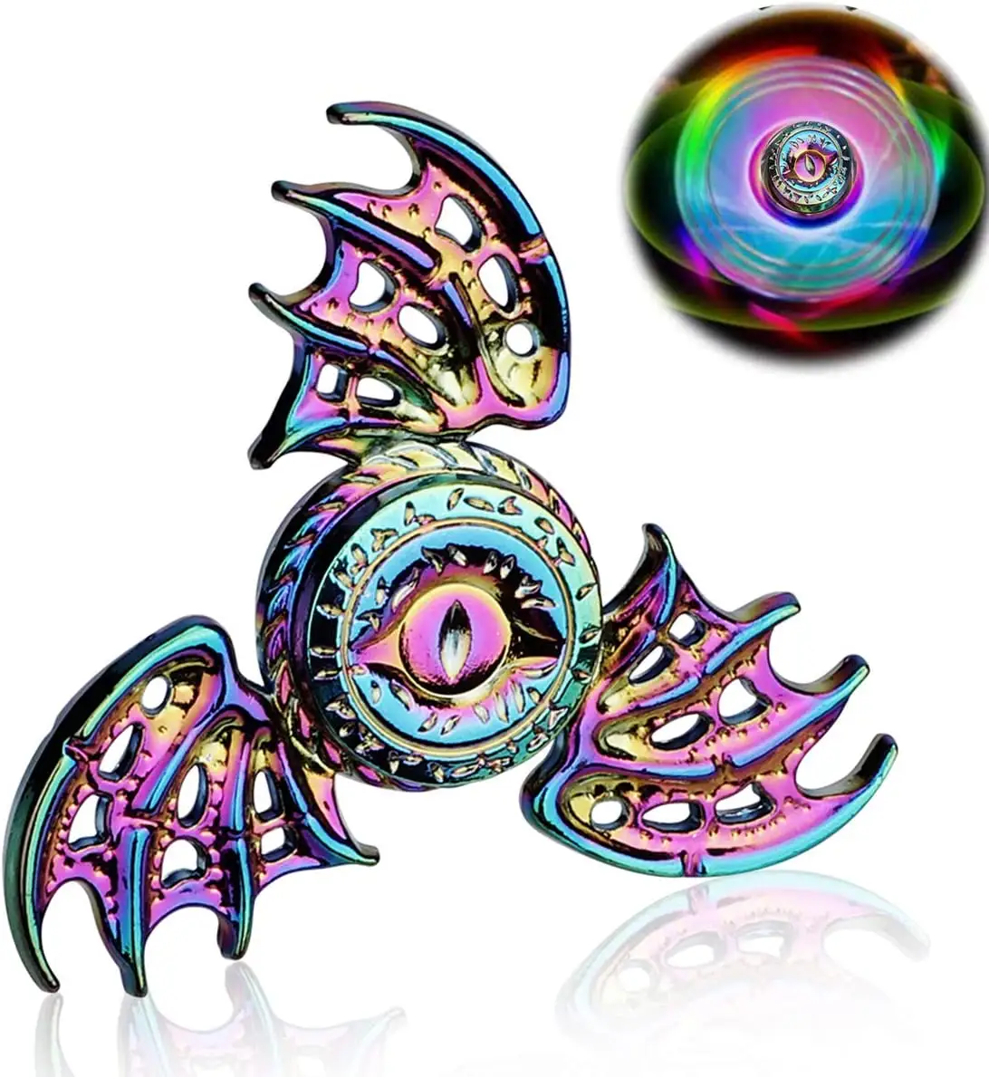 Dragon Wing Finger Spinner Metal Stainless Steel Fingertip Gyro Stress Relief Spiral Twister ADHD EDC Toy Fidget Hand Spinners