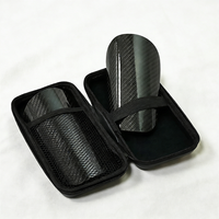 Protège-tibias de football en fibre de carbone pour adultes - Conception flexible, fermeture à boucle, protection complète
