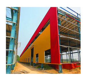 hermosa fachada moderna estructura de acero estructura metálica almacén prefabricado - Product Image 1
