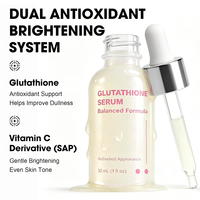 Sérum au glutathion et à la vitamine C personnalisé sous marque privée, éclaircissant, anti-taches et hydratant pour un teint uniforme 30ML