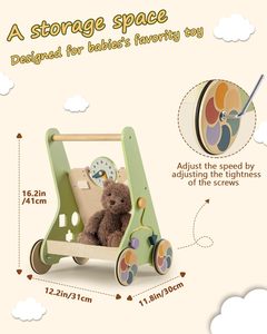 Marche-bébé éducatif Montessori en bois, le meilleur entraîneur familial pour les tout-petits - Product Image 3