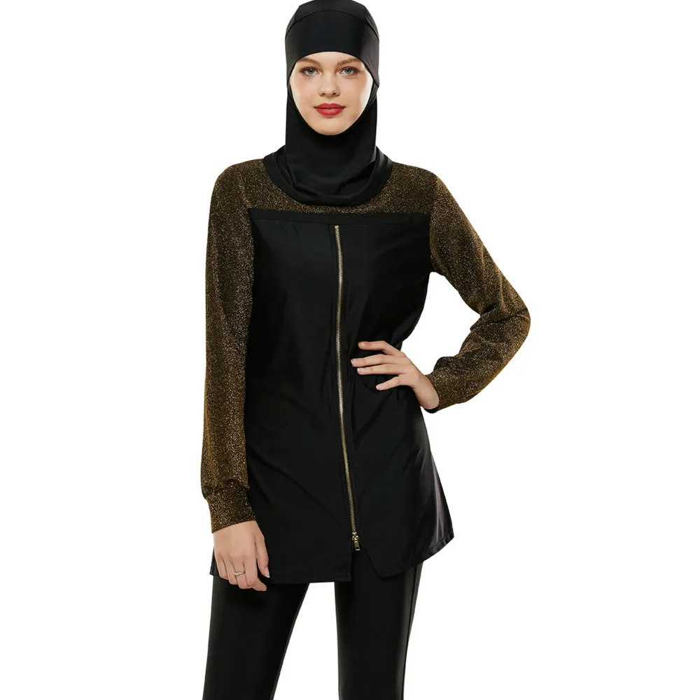 KINDOYO Donne 2 Pezzi Musulmano Costumi Interi Islamiche Costumi da Bagno Hijab Burkini Modesto Swimsuit 
