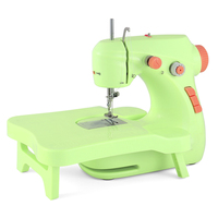 Machine à coudre multifonction Modèle électrique Petite machine délicate à point noué automatique rose cyan Convient aux vétérans débutants